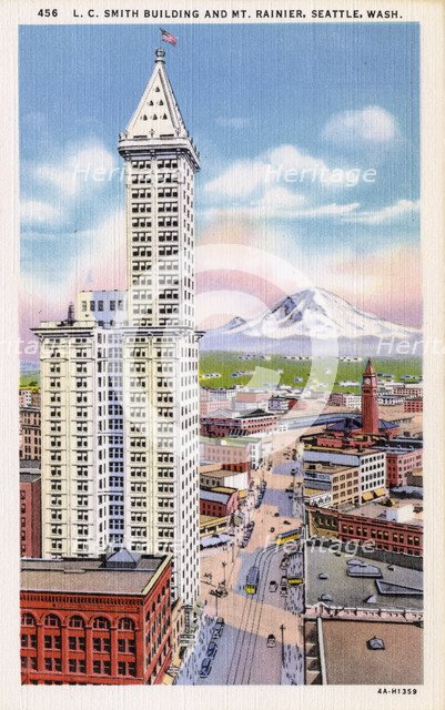 Smith Tower, Seattle, Washington, USA, 1934. Artist: Unknown