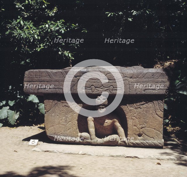 Olmec Altar in the Parque Museo La Venta in Villahermosa.