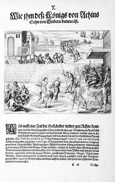 Offerings to the King, 1606. Creator: Theodor de Bry.