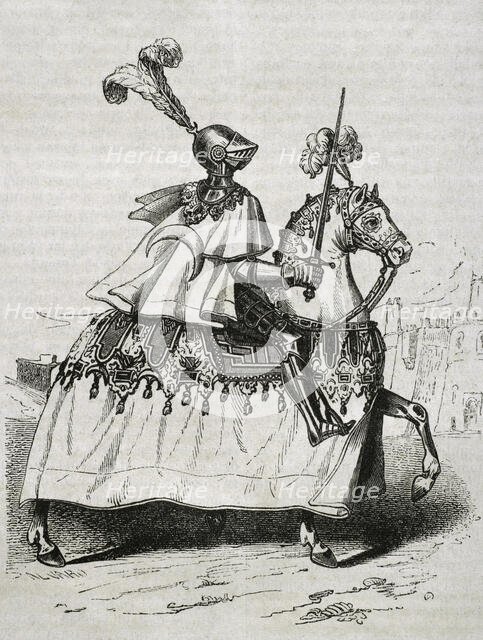 Don Alvaro de Luna wearing battle uniform, 1852.  Creator: Unknown.