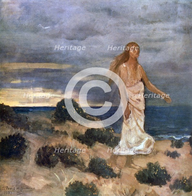 'Woman on the Beach', 1887. Artist: Pierre Puvis de Chavannes