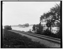 Beloit, Wis., Rock River north of city, c1898. Creator: Unknown.