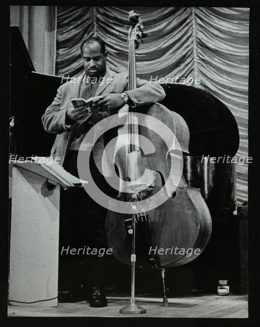 American double bassist Eddie Jones, Welwyn Garden City Cinema, Hertfordshire, 29 September 1967. Artist: Denis Williams