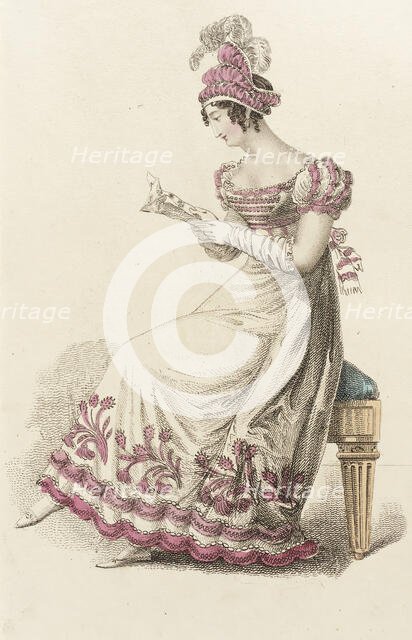 Fashion Plate (Ball Dress), 1822. Creator: John Bell.