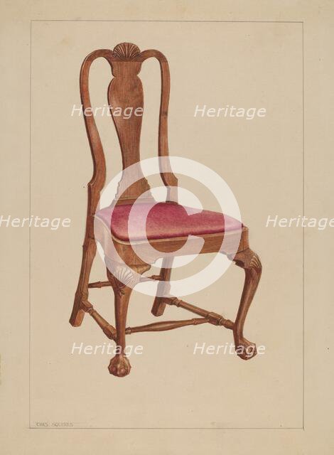 Side Chair, c. 1937. Creator: Charles Squires.