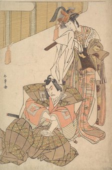 The Third Ichikawa Yaozo and Mimasu Tokujiro, probably 1785. Creator: Shunsho.