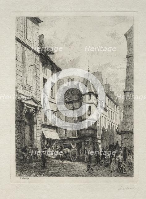 Tourelle en Fontaine Rue dEcole de Medicines demolies en 1877. Creator: Alfred Alexandre Delauney (French, 1830-1894).