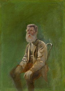 Study of a Seated Man, 1880-1900. Creator: Ladislav Mednyanszky.