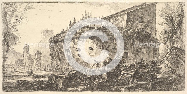 Plate 18: The Tomb of the Scipios (Sepolcro della famiglia de' Scipioni), ca. 1748. Creator: Giovanni Battista Piranesi.