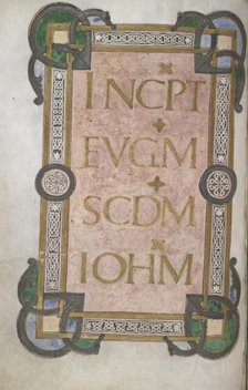 Incipit to St John's Gospel, 2nd half 9th century. Creator: Unknown.