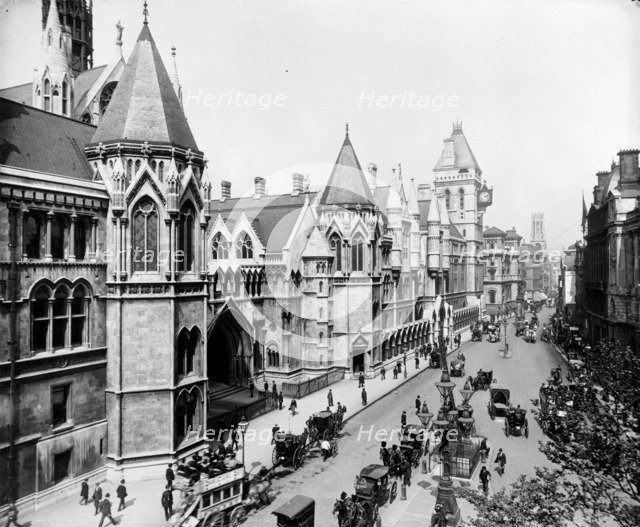 Royal Courts of Justice, Strand, London, 1882-1916. Artist: Unknown