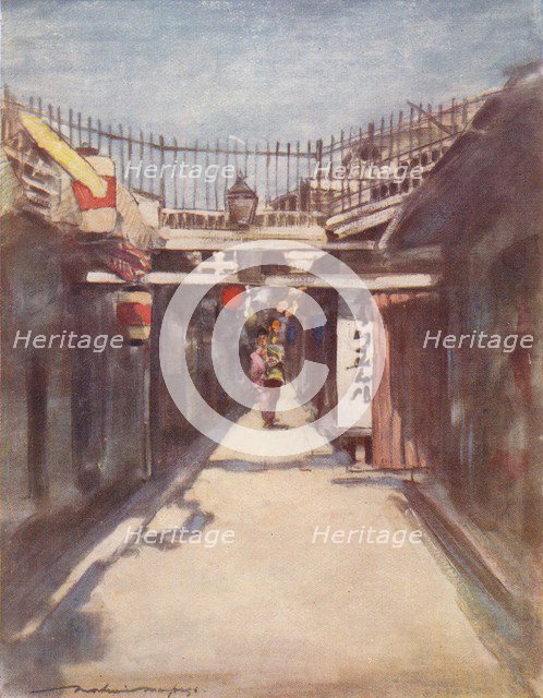 'The Street with the Gallery', c1887, (1901). Artist: Mortimer L Menpes.