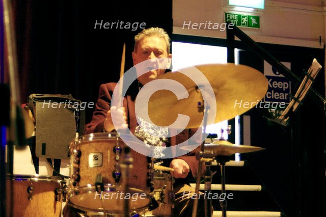 Dave Barry, Art Themen Project, Battle Jazz Festival, Battle, East Sussex, July 2023. Creator: Brian O'Connor.