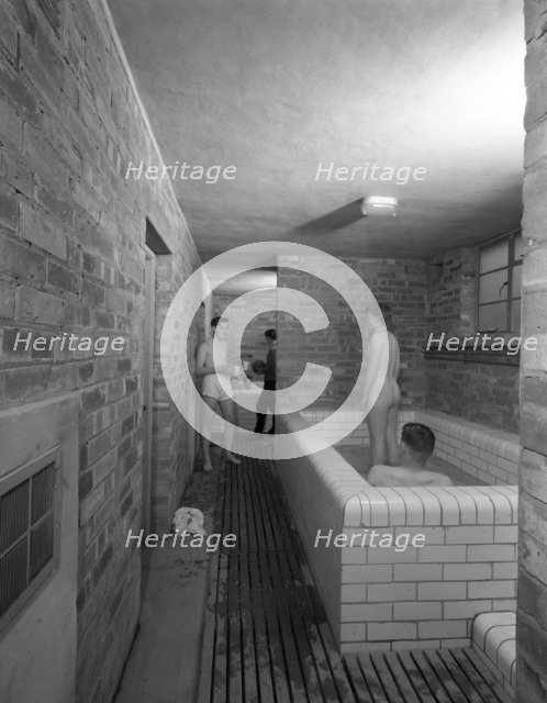 Sheffield United FC training ground bathroom, Sheffield, South Yorkshire, 1961. Artist: Michael Walters