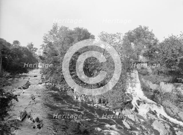 Wappinger's falls above the bridge, Poughkeepsie, N.Y., c1906. Creator: Unknown.