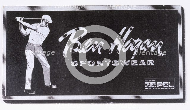 Ben Hogan sportswear label, American, mid 20th century. Artist: Unknown