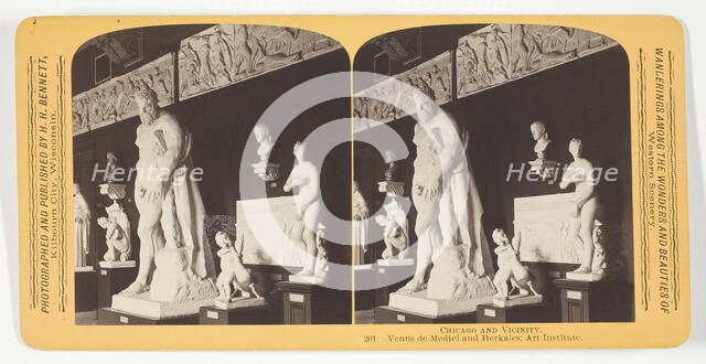 Venus de Medici and Herkales; Art Institute, 1893. Creator: Henry Hamilton Bennett.