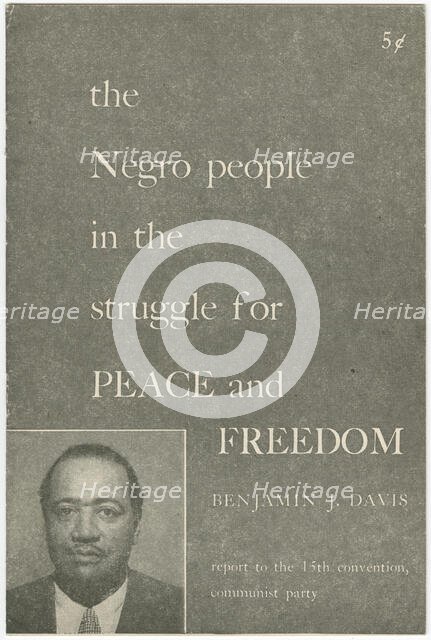The Negro People in the Struggle for Peace and Freedom, 1951. Creator: Unknown.
