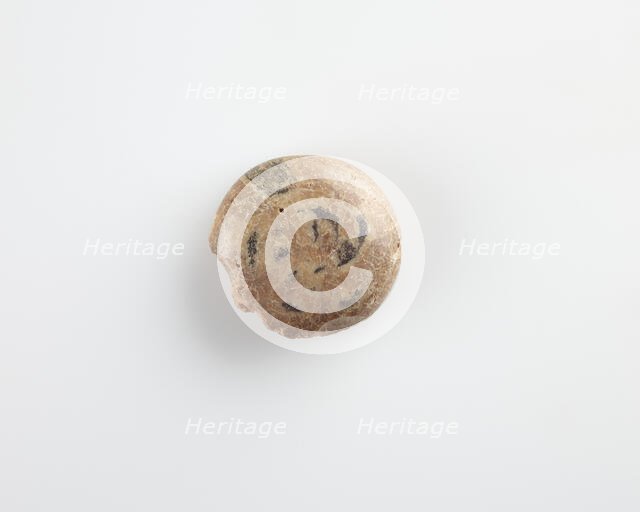 Button bead. One side fragmentary, Ptolemaic Dynasty or Roman Period, 305 BCE-14 CE. Creator: Unknown.