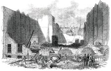 Ruins of the Great Fire in Mark-Lane - sketched from Seething-Lane, 1850. Creator: Unknown.