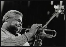 Dizzy Gillespie peforming with the Royal Philharmonic Orchestra, Royal Festival Hall, London, 1985. Artist: Denis Williams