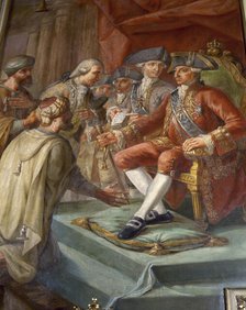 Peace between the Spanish king Charles III and the Tripoli Regency, Hall of Charles III.. Creators: Unknown, Pere Pau Montaña.