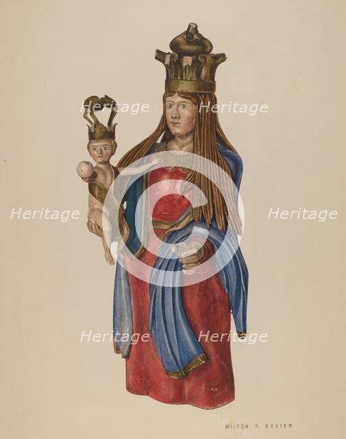 Virgin and Child, c. 1939. Creator: Milton Bevier.