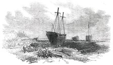 Wrecks on the Rocks at Tynemouth - sketched from below the Spanish Battery, 1850. Creator: Unknown.