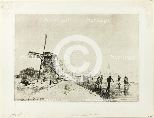View of the Town of Maassluis, 1862. Creator: Johan Barthold Jongkind.