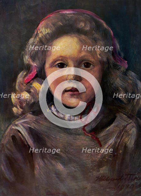 Folk costume, children: "Liss Kersti", Gagnef parish, Dalarna. (c1900s). Creator: Hildegard Katerina Thorell.