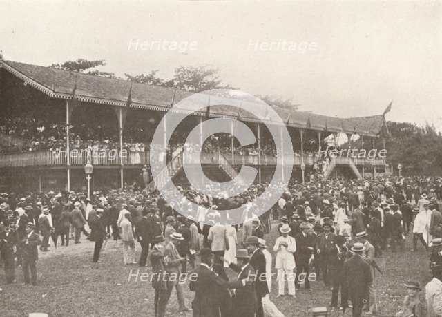 'A portion of the Derby Club Racecourse Enclosure', 1914. Artist: Unknown.