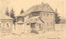 Street in Krasnoyarsk, 1904. Creator: Boris Vasilievich Smirnov.