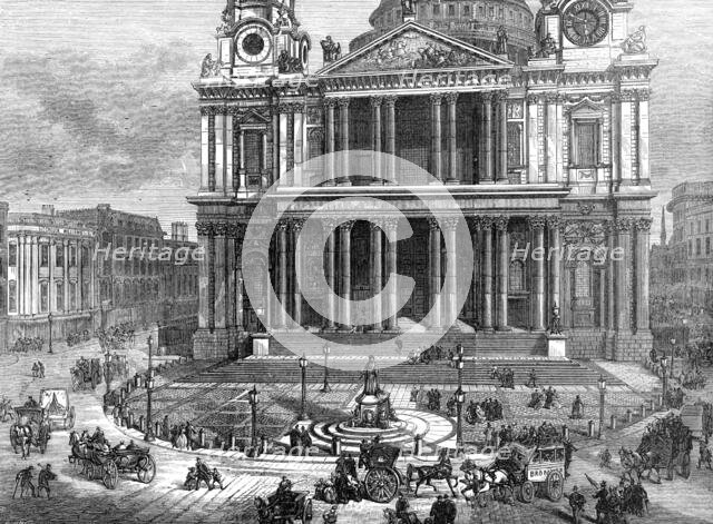 West Area of St. Paul's-Churchyard, as newly arranged, 1874. Creator: Unknown.