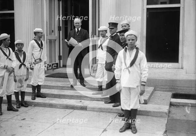 Naval Scouts at White House, Washington, D.C., 1917. Creator: Harris & Ewing.