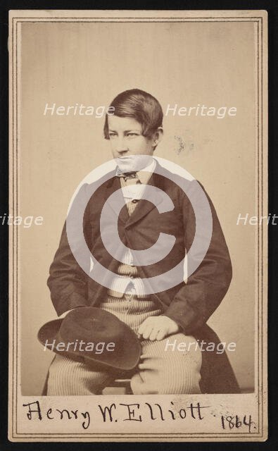 Portrait of Henry Wood Elliott (1846-1930), 1864. Creator: Alexander Gardner.