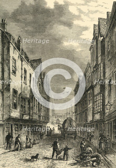 'The Bridge-Foot, Southwark, in 1810', (c1878). Creator: Unknown.