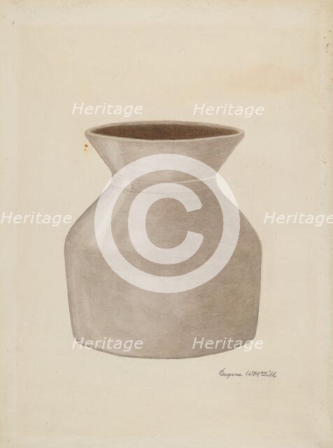 Stoneware Jar, 1935/1942. Creator: Eugene Gill.