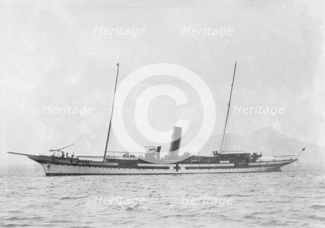 Hospital ship at anchor. Creator: Kirk & Sons of Cowes.