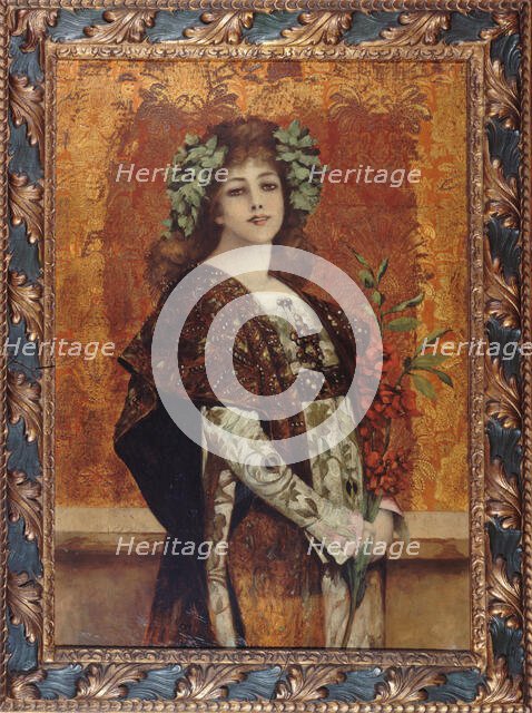 Portrait of Sarah Bernhardt (1844-1923), in "Gismonda", c1896. Creator: Theobald Chartran.