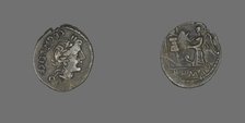 Quinarius (Coin) Depicting the God Apollo, about 97 BCE. Creator: Unknown.