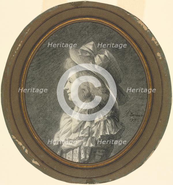 Woman in Profile, Turned to the Left, 1784. Creator: Henri-Pierre Danloux (French, 1753-1809).