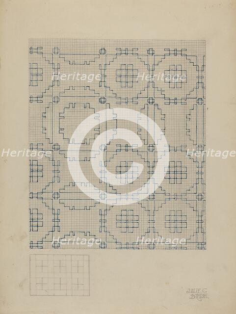 Homespun Quilt, c. 1937. Creator: Julie C Brush.
