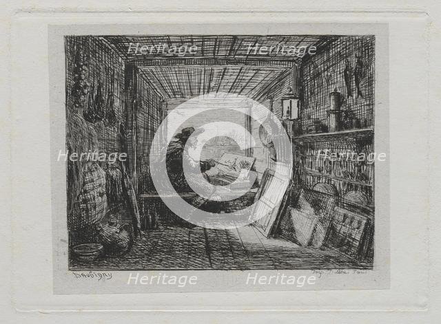 The Boat Trip: The Studio on the Boat, 1861. Creator: Charles François Daubigny (French, 1817-1878).