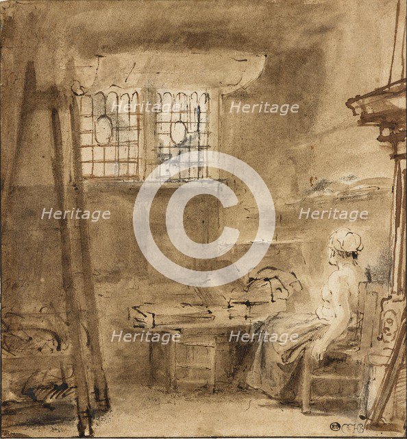 The Artist's Studio, 1659. Artist: Rembrandt Harmensz van Rijn.