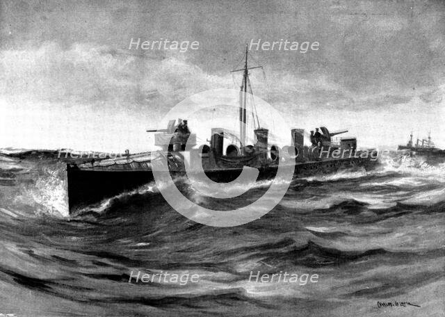 The Spanish-American War: gun practice on board a Spanish torpedo-boat destroyer, 1898. Creator: Unknown.