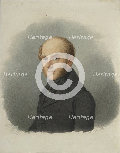 Portrait of Count Sergey Semionovich Uvarov (1786-1855), Early 1840s. Artist: Vasilyevsky, Alexander Alexeyevich (1794-1849)
