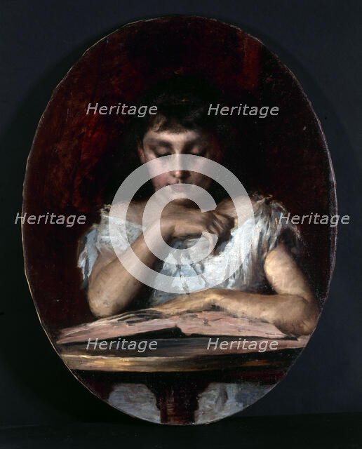 Portrait of Mademoiselle de Montfort, c1890. Creator: Emile Renard.