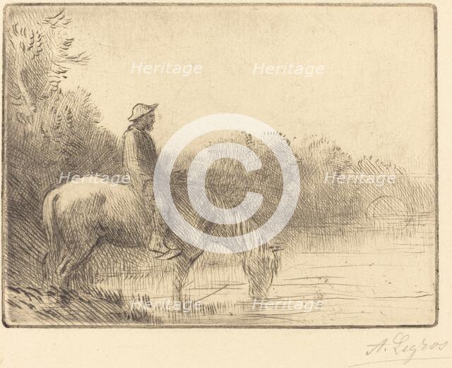 Fording a River (Le gue). Creator: Alphonse Legros.