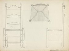 Study for Drawing of Chair, 1935/1942. Creator: Unknown.