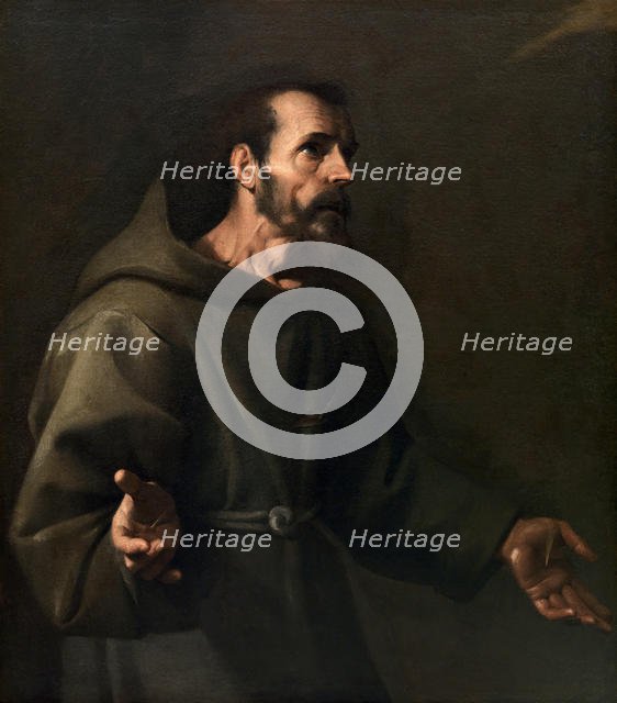 Saint Francis receives the Stigmata, ca 1611. Creator: Sellitto, Carlo (1581-1614).